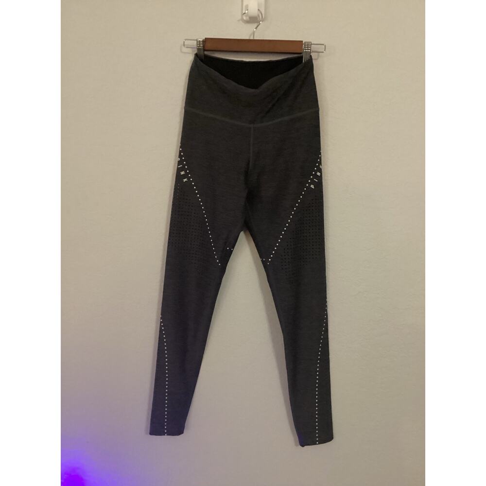 Pink Seamless Gray Leggings Size XS Gently Used